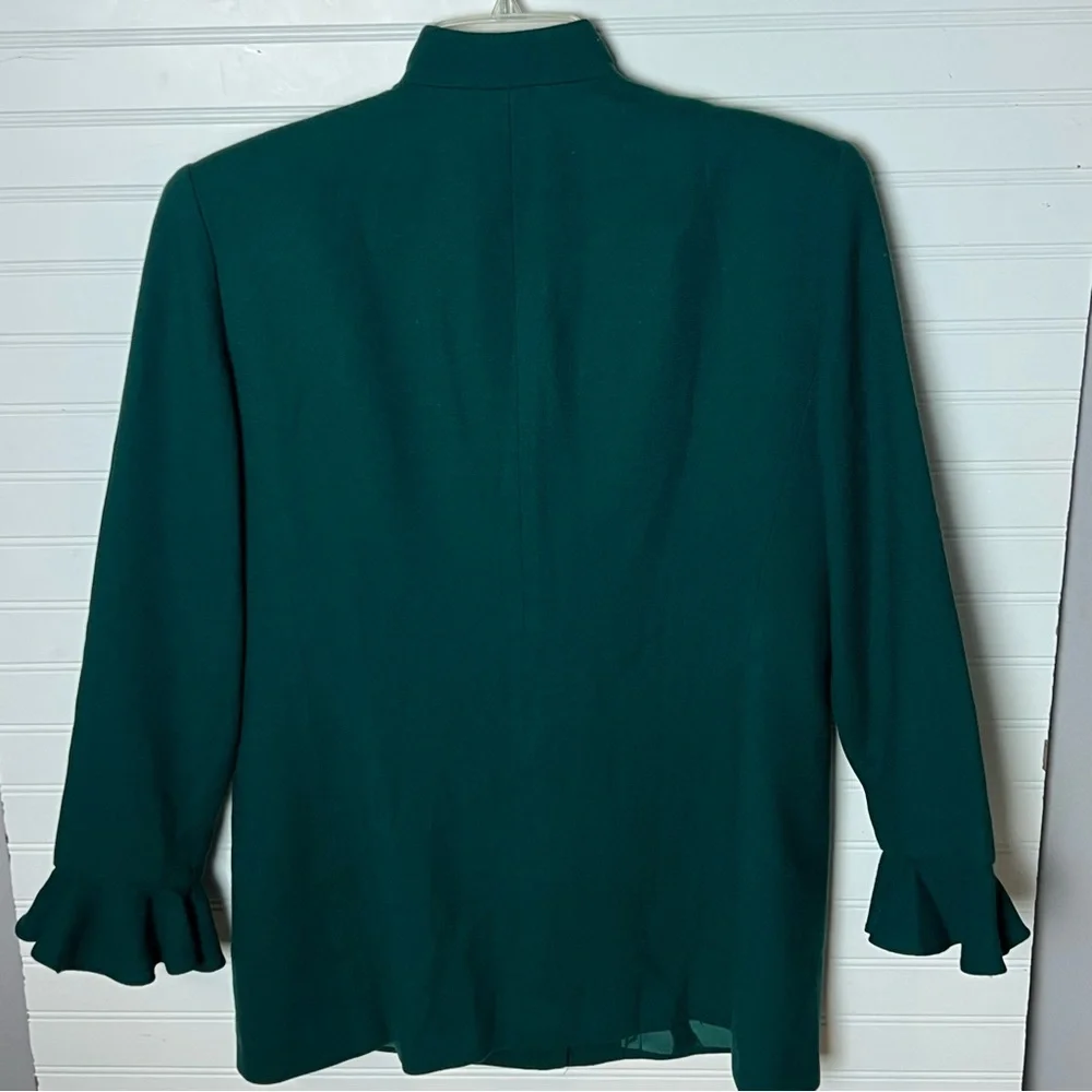 Christian Dior Vintage Wool Green Blazer Size 12